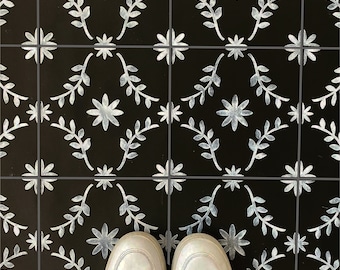 Roma Tile Stencil for Floors, Tiles and Walls - DIY Floor Project