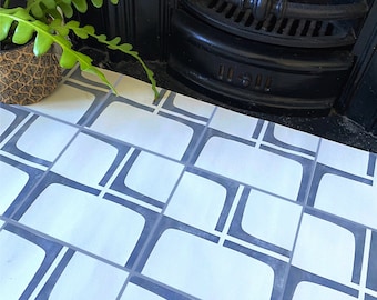 Pawson Tile Stencil for Patios, Floors, Tiles and Walls-Geometric Stencil - DIY Floor Project.