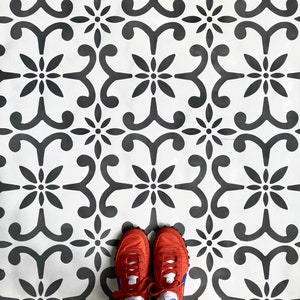 Seville Stencil for Floors- Wall, Furniture and Fabric Stencil - Moroccan Stencil - DIY Floor Project.