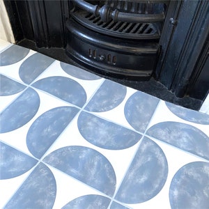 Luna Tile Stencil for Patios, Floors, Tiles and Walls-Geometric Stencil - DIY Floor Project.