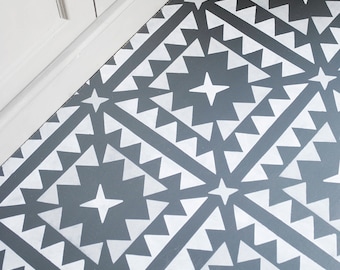 Hammam Floor Stencil, Repeating Pattern, DIY Home Decor