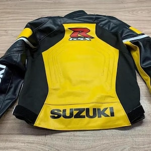 Suzuki GSXR Motorbike Leather Jacket Genuine Cowhide Premium Quality Leather Jacket Biker Racing Jacket Men Motorcycle Riding Gear Best Gift