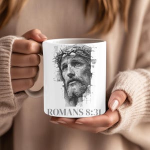 Jesus Christ Religious Coffee Mug, Scripture Cup, Perfect God;y Gift for Mom or Grandma, Inspirational Gift for Christians and Catholics