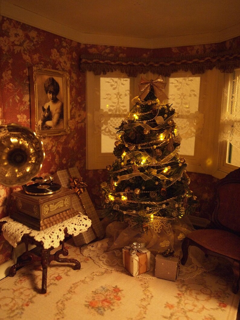 Lighted Dollhouse Christmas Tree Etsy