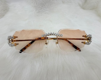 Iced Out Moissanite Glasses: Hip Hop Bust Down Rapper Style Glasses