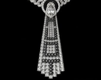 Tie Latter Moissanite Diamond Pendant: Iced Out 925 Sterling Silver Pendant