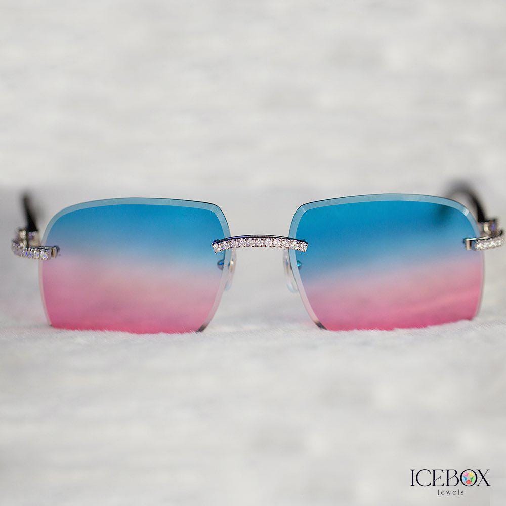Two-tone Moissanite Diamond Glasses: Iced Out Hip Hop Style  display picture 1