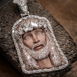 【BIG】ジーザス　ブリンブリン　HIPHOP アクセサリー　シルバー925 Rapper jesus pendant - Etsy 日本