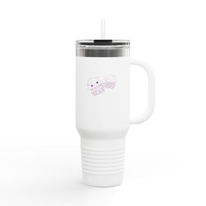 Chic Insulated Travel Mug for Coffee Lovers, 40oz Tumbler with Straw, Perfect for Road Trips, Outdoor Adventures, & Gifts