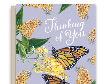 Thinking Of You Card | Monarch Butterfly Thinking of You Greeting Card