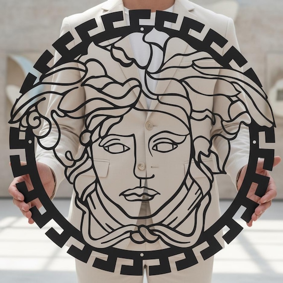 Medusa Metal Wall Decor,Greek Myth Wall Art,Modern Round Wall Decor,Medusa Minimalist Decor,Greek Metal Wall Art,Art Deco Wall Decor Art