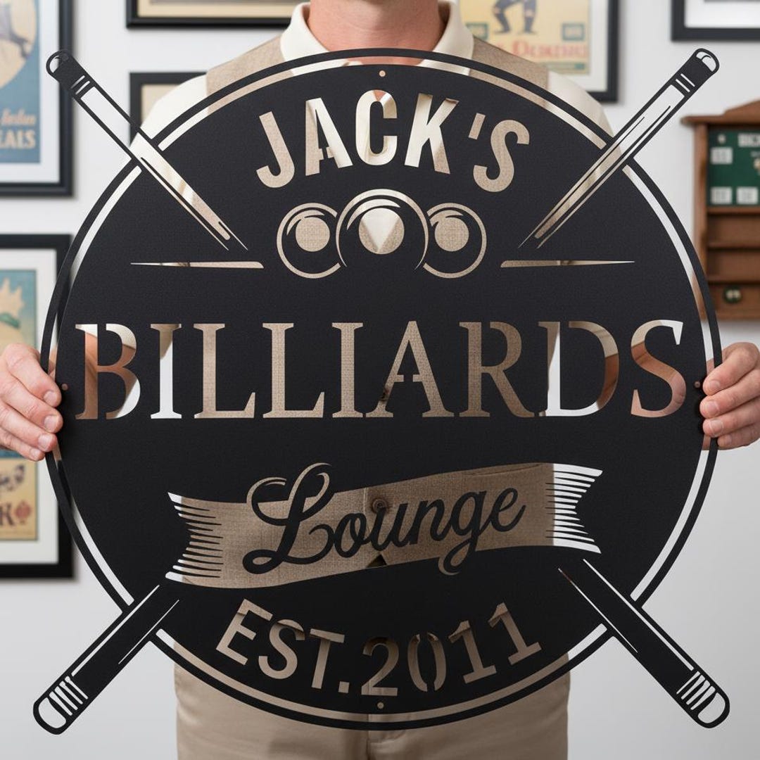 Personalized Metal Pool Room Decor,home Game Room Sign,retro Bar Sign ...