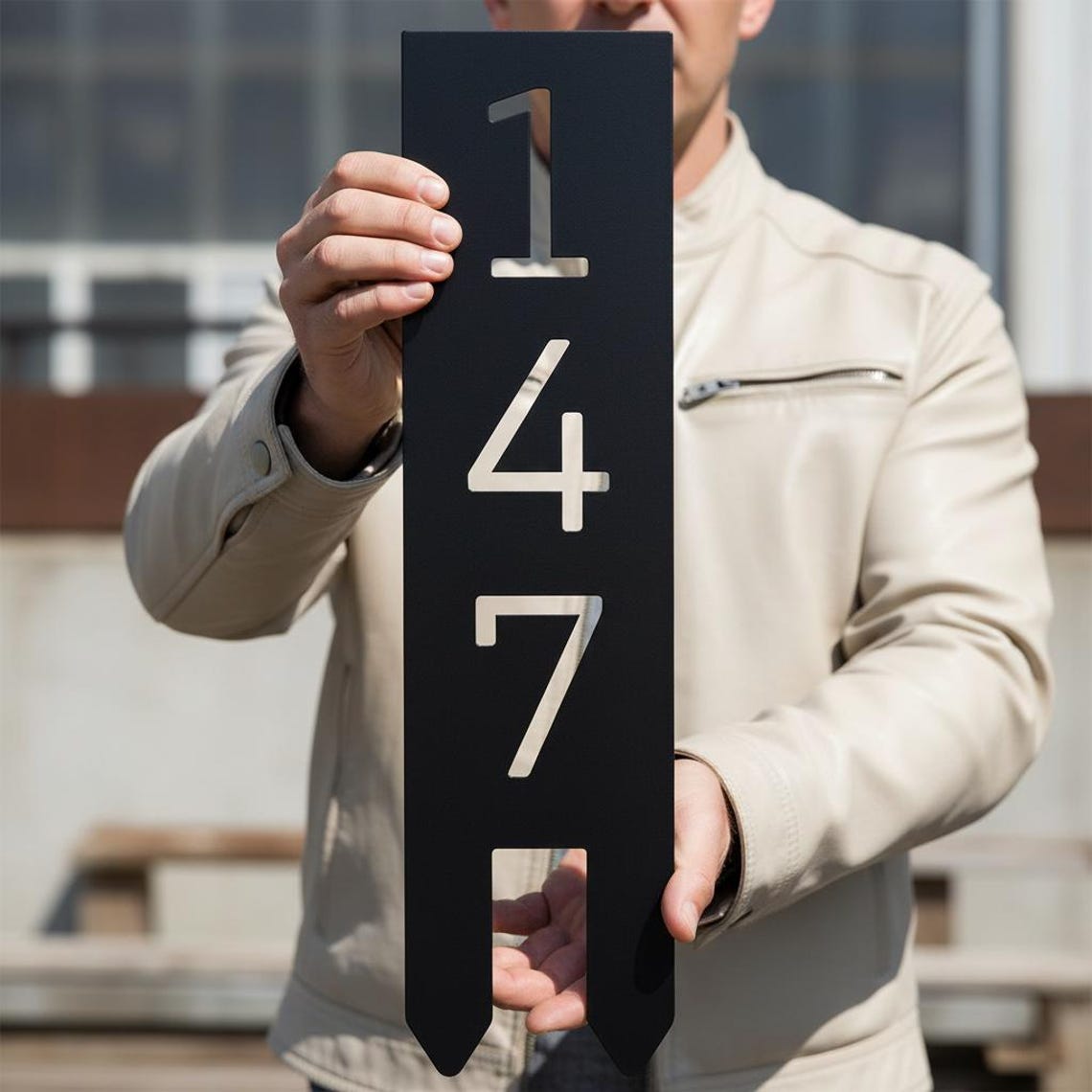 Custom House Number Sign,modern Metal Address Numbers,metal Address ...