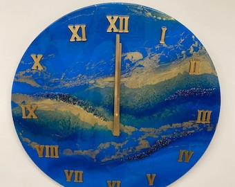 resin clock, wall clock, modern clock, design clock, wall clock, kitchen clock, living room clock.