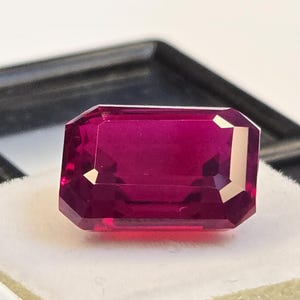 Natural Red Ruby Pair 11–12 Ct Total Emerald Cut Mozambique Gemstones, Matching Loose Rubies for Rings, Earrings & Jewelry Making
