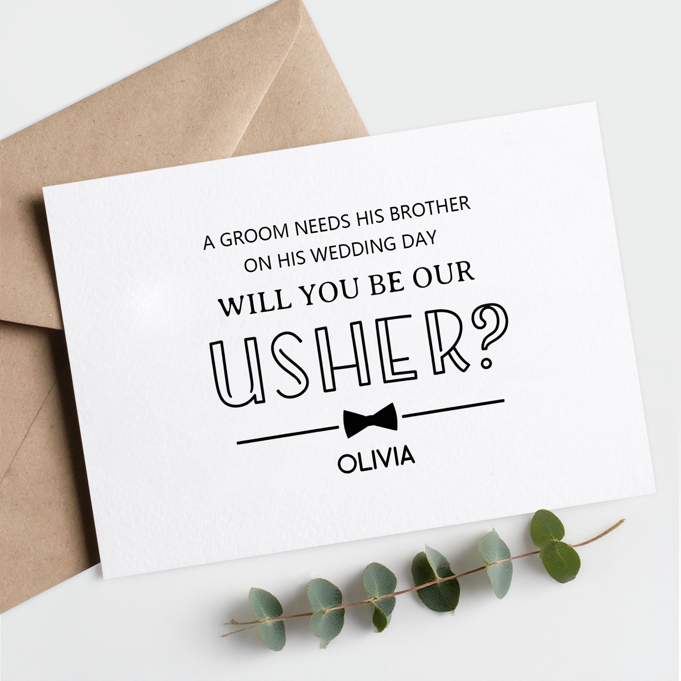 Personalised Thank You Usher Wedding Card By Alphabet Bespoke Creations - View #11