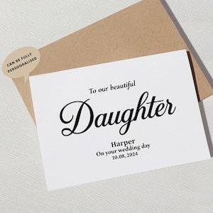 wedding card for daughter from parents, wedding card for daughter from mum, wedding card for our daughter, wedding card for daughter