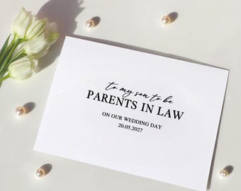 Kartka na dzień ślubu dla teściów, spersonalizowane kartki na dzień ślubu, dla moich teściów, na mojej kartce ślubnej, kartka dla teściów