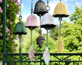 Mini carillón de viento: adorno colgante de jardín colorido con peces