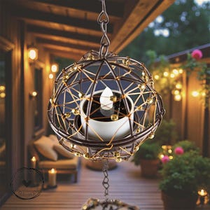 3Pack Solar Hanging Lanterns Outdoor Waterproof Decorative Garden Lights, Patio Tree Yard Decor, Solar Light Gift for Mom, Rustic GardenLamp