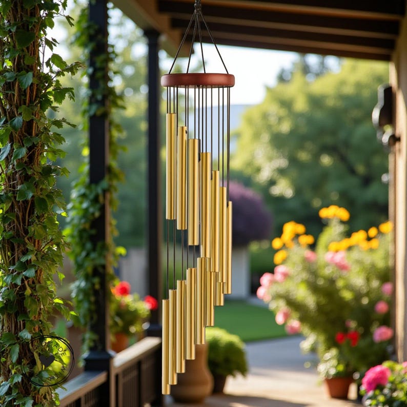 Nordic Gnome Wind Chime: Minimalist Garden Bell Decor