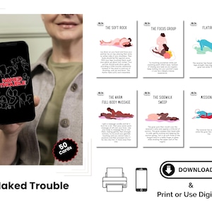 50 Sex Position Game Cards – Naughty Bedroom Game for Couples, Kinky Digital Download, Adult Intimate Gift, Spicy Roleplay Cards for Couples