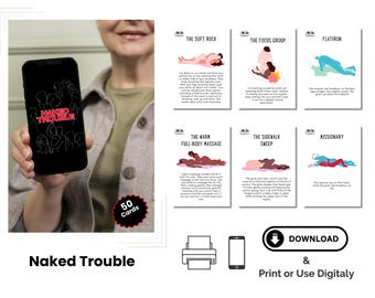 50 Sex Position Game Cards – Naughty Bedroom Game for Couples, Kinky Digital Download, Adult Intimate Gift, Spicy Roleplay Cards for Couples