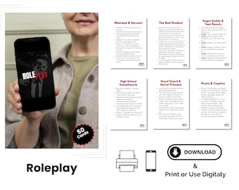 Gioco di ruolo di coppia - 50 carte sexy stampabili per il gioco di ruolo, idee per appuntamenti romantici e divertenti, mazzo di sfide piccanti per la camera da letto - Download digitale