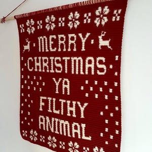 Weihnachten Gobelin Häkelanleitung: Allein zu Hause Häkelanleitung (PDF-Muster) | FuchsAndLoop