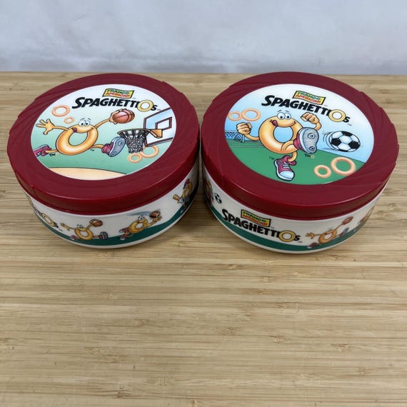 VTG 1999 Franco American Spaghettios O Soccer Basketball Food Storage Containers