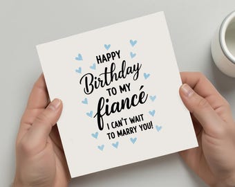 Fiance Birthday Card, To My Fiance, Almost Husband Birthday Card, Happy Birthday Fiance, Birthday Card For Fiance, Fiance Gift, For Him