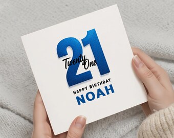 Biglietto Auguri 21 Anni Ragazza, Ragazzo - 21 Anni Regali per Compleanno - Biglietti Tanti Auguri 21 Uomo, Donna - Idee Regalo per Lei, Lui - Biglietto Divertente Figlio, Figlia - NUM 163
