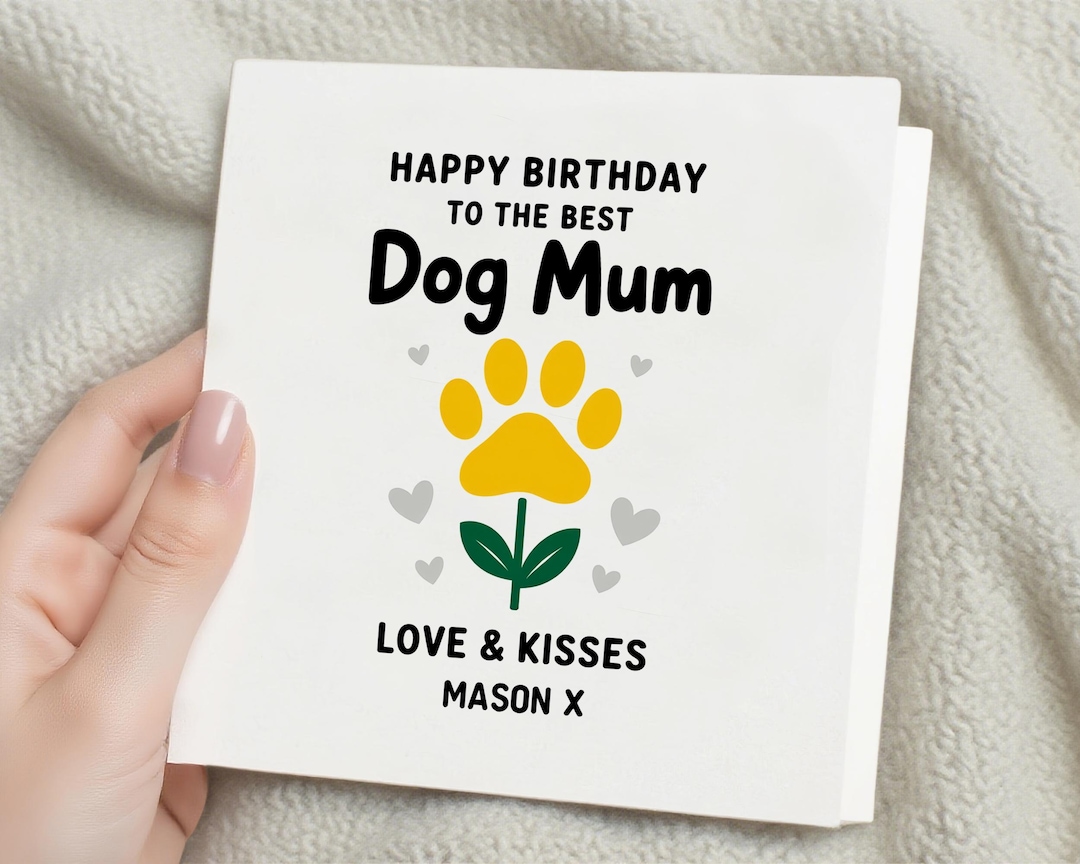 Dog Mum Birthday Card, Happy Birthday From the Dog, Birthday Card From ...
