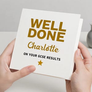 Personalised Exam Results Card, Well Done Card, GCSE Results Card, Congratulations Card, Good Luck Card, Card for Him or Her