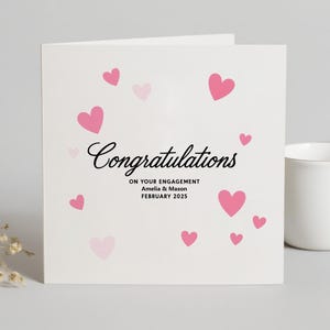 Congratulations Card, Congratulations On Your Engagement Card, Friend Engagement Card,Personalised Engagement Gift Friend,  Engagement Gift