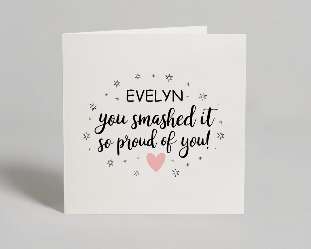 Personalised Congratulations Card, You Smashed It Card, Well Done Card ...