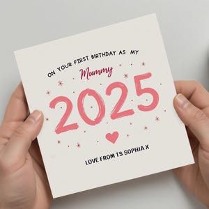 Personalised Birthday Card For Mummy, 1st Birthday As My Mummy Card, 1st Birthday As A Mum Card, Mummy Birthday Gift, For Her, From Baby