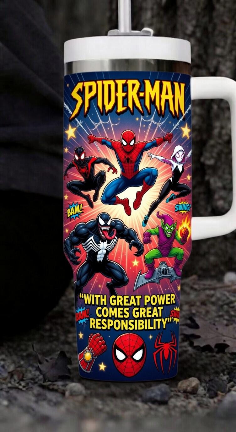 スパイダーマン　タンブラー Marvel Spider-man 40oz Tumbler, Stainless Steel Travel Cup