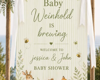 Babyparty-Willkommensschild, Stoff-Babyparty-Banner, Hallo Babyschild, Oh-Baby-Willkommensschild, Babypartydekoration