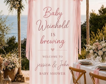 Babyparty-Willkommensschild, Stoff-Babyparty-Banner, Hallo Babyschild, Oh-Baby-Willkommensschild, Babypartydekoration