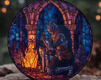 Dark Souls Stained Glass Suncatcher, Artorias the Abysswalker Glass Suncatcher, Elden Ring Suncatcher Game Gift