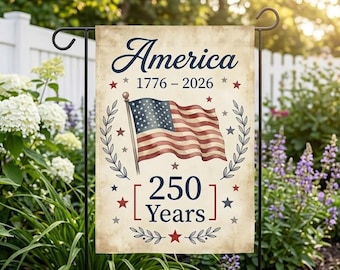 Anpassbare Gartenfahne: 250 Jahre Jubiläum der Feier im Freien