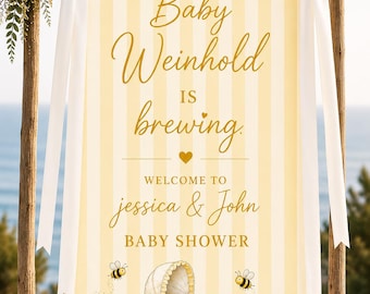 Babyparty-Willkommensschild, Stoff-Babyparty-Banner, Hallo Babyschild, Oh-Baby-Willkommensschild, Babypartydekoration