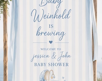 Babyparty-Willkommensschild, Stoff-Babyparty-Banner, Hallo Babyschild, Oh-Baby-Willkommensschild, Babypartydekoration