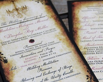 Rustic Wedding Program | Etsy