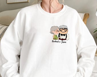 Personalized Carl And Ellie Sweatshirt: Valentines Couple Sweater