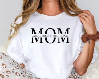 Children Name Mom Shirt: Custom Mother's Day Gift