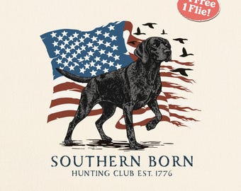 Patriotic Hunting Black Lab PNG SVG, American Flag Duck Dog Shirt Design, USA Duck Hunting Graphic, Waterfowl Hunter Digital Download