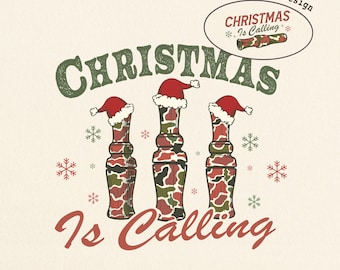 Christmas Duck Call Camo PNG SVG, DuckHunting Christmas Sublimation, Funny Hunting Holiday T-Shirt, Camo Boys Outdoorsman Digital Download