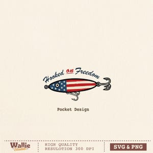 4th of July Fishing Lure PNG SVG, Patriotic Fishing Shirt Design, American Flag Fishing Graphic, Red White Blue Fisherman Digital Download image 2